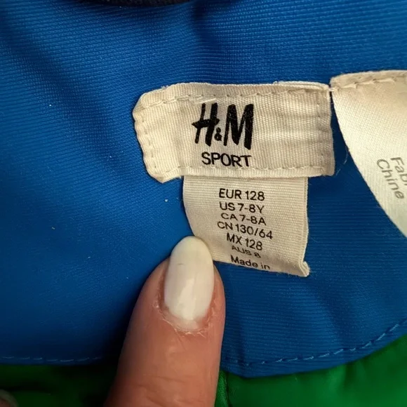 H&M Children’s One Piece Blue Snowsuit Size 7-8Y - Picture 2 of 5